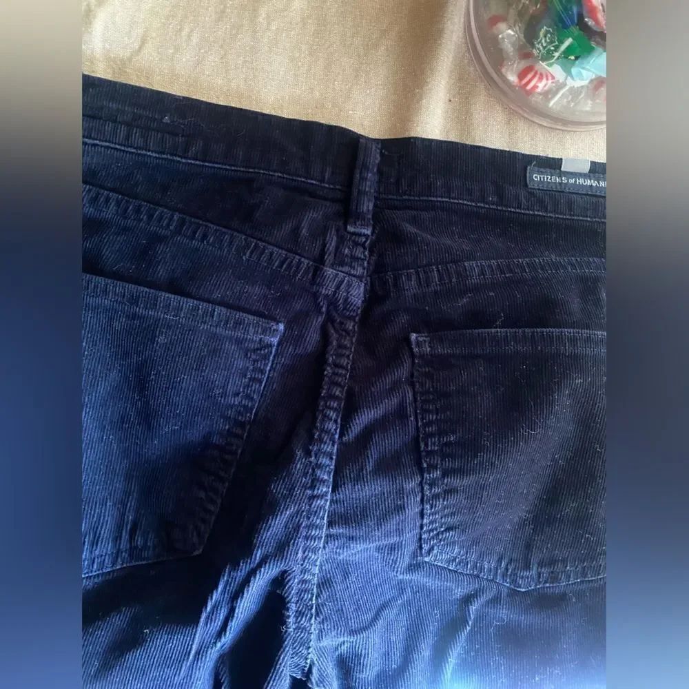 Citizens of Humanity Jeans Womens Navy Harlow Ankle Mid Rise Slim Corduroy Sz 26 - Picture 9 of 13